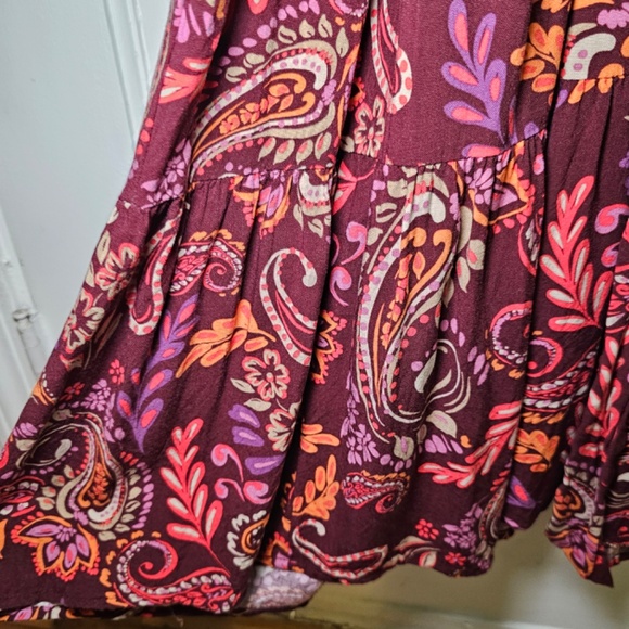 St. John's Bay Womens Long Sleeve Paisley A-Line Dress size L - Picture 6 of 7